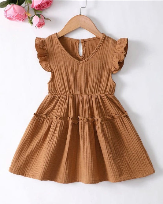 Toddler Girls Ruffle Trim Dress