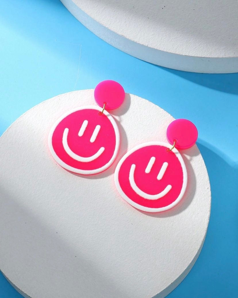 Happy Face Drop Earrings