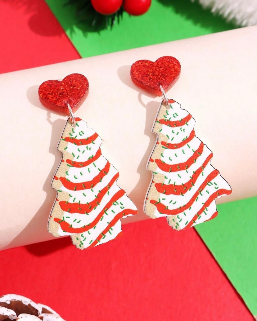 Christmas Tree Dangle Earrings