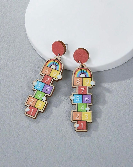 Fun Number Drop Earrings