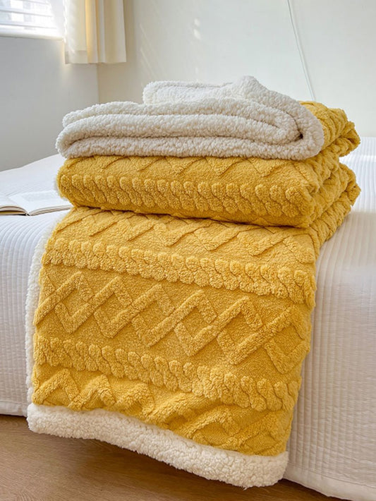 Solid Fuzzy Blanket For Bedding